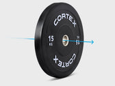 Cortex 15kg Black Series V3 Bumper Plates (2 Pack)