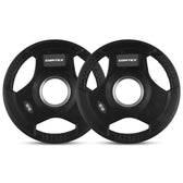 Cortex 2.5kg Tri-Grip V2 Rubber Olympic Plates (2 Pack)