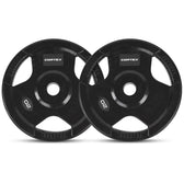 Cortex 20kg Tri-Grip V2 50mm Rubber Olympic Plates (2 Pack)