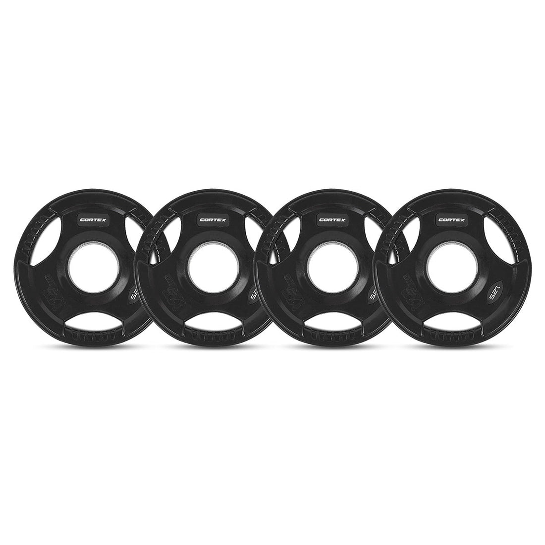 Cortex 35kg Tri-Grip V2 50mm Rubber Olympic Plate Set