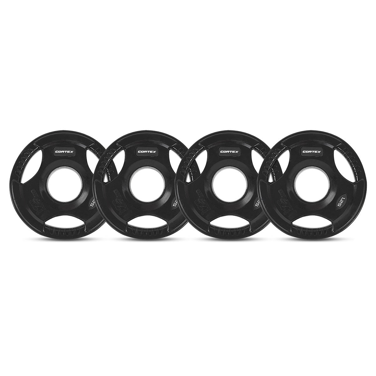 Cortex 35kg Tri-Grip V2 50mm Rubber Olympic Plate Set