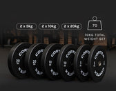 Cortex 70kg Black Series V3 Bumper Plate Set