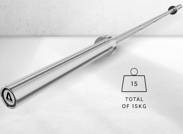 Cortex 75kg Black Series V3 Bumper Plate Set Incl. ATHENA100 6ft 15kg Olympic Barbell- rated to 204kg