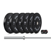 Cortex 75kg Black Series V3 Bumper Plate Set Incl. ATHENA100 6ft 15kg Olympic Barbell