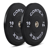 Cortex 75kg Black Series V3 Bumper Plate Set Incl. ATHENA100 6ft 15kg Olympic Barbell