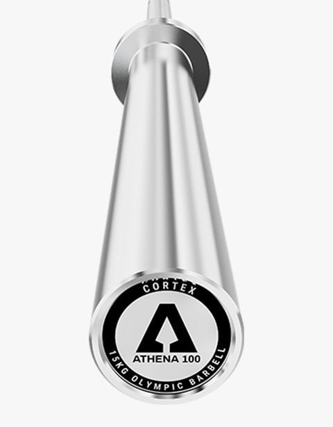 Cortex 75kg Black Series V3 Bumper Plate Set Incl. ATHENA100 6ft 15kg Olympic Barbell - barbell fit and finish