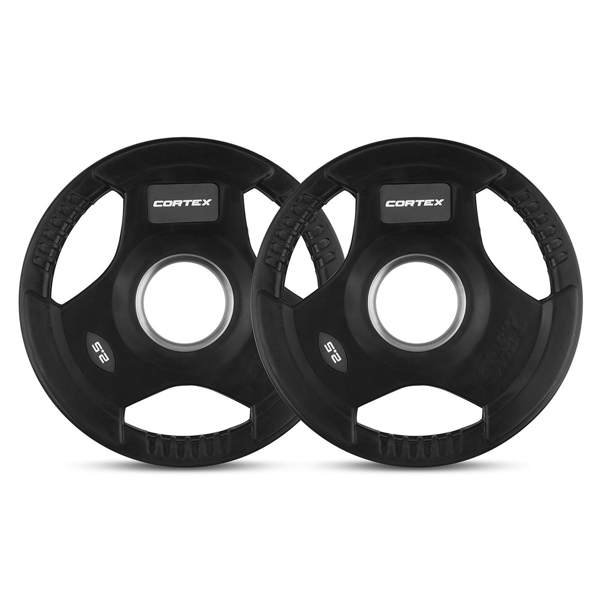 Cortex 80kg Tri-Grip V2 50mm Rubber Olympic Plate Set