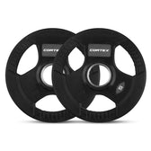 Cortex 80kg Tri-Grip V2 50mm Rubber Olympic Plate Set