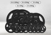 Cortex 80kg Tri-Grip V2 50mm Rubber Olympic Plate Set