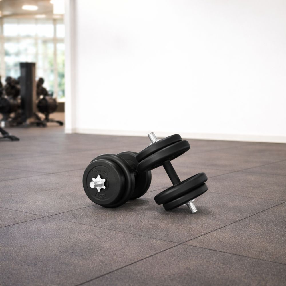 CORTEX 90kg EnduraCast Barbell Weight Set with Weight Tree