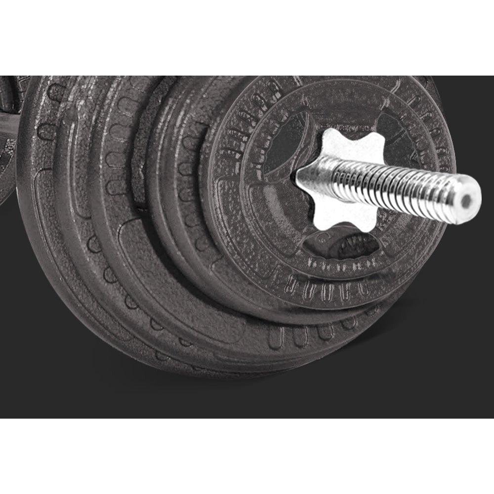 CORTEX 90kg Tri-Grip Standard Barbell Weight Set with Weight Tree 25mm