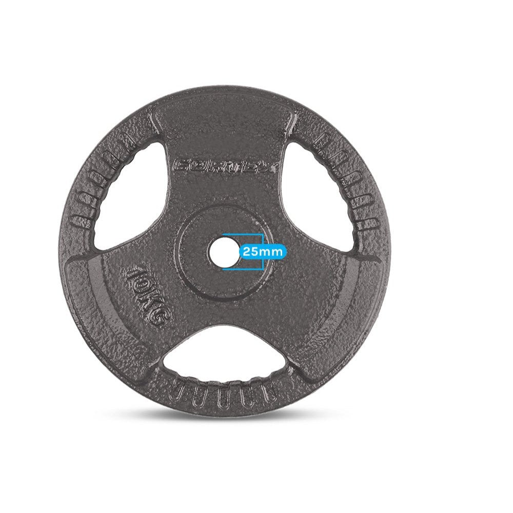 CORTEX 90kg Tri-Grip Standard Barbell Weight Set with Weight Tree 25mm