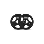 Cortex 90kg Tri-Grip V2 50mm Rubber Olympic Plate Set Incl. SPARTAN100 20kg Olympic Barbell + Lockjaw Collars