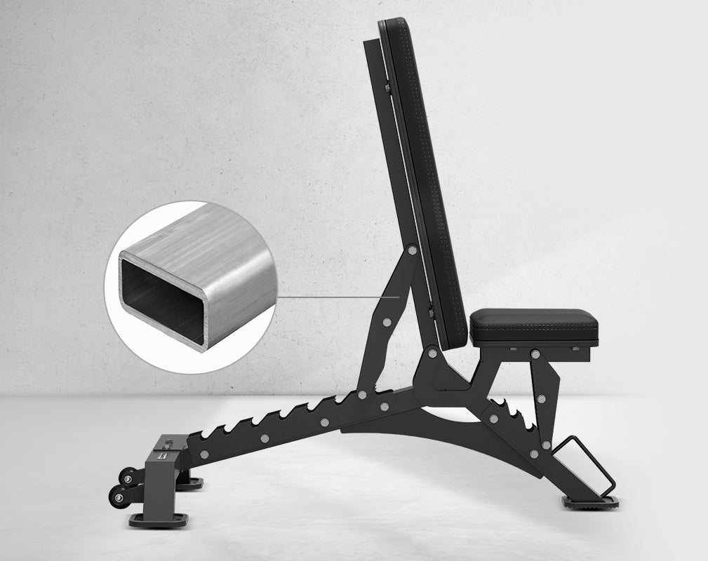 CORTEX BN-9 FID Adjustable Exercise Bench, featuring a sturdy frame and adjustable backrest for versatile workouts. Ideal for strength training, weight lifting, and fitness enthusiasts.