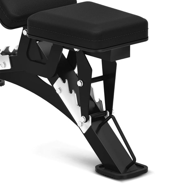 Cortex adjustable weight bench in a modern gym setting with fitness equipment and weights