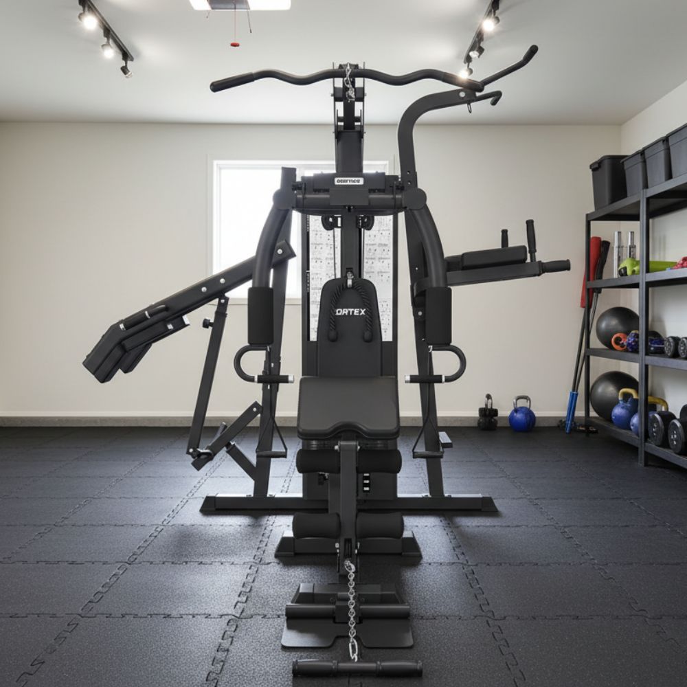 Cortex GS7 Multi-Station Home Gym with Power Tower and Squat Press (73kg or 96kg Weight Stack Options)