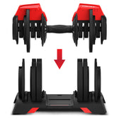 CORTEX Revolock V2 48kg Adjustable All-in-One Dumbbell + Barbell + Kettlebell Set with Stand (24kg Pair)