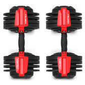 CORTEX Revolock V2 48kg Adjustable All-in-One Dumbbell + Barbell + Kettlebell Set with Stand (24kg Pair)