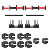 Cortex Revolock V2 80kg Adjustable Dumbbell & Barbell Set (40kg Pair) with Stand