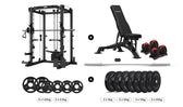 CORTEX SM-20 6-In-1 Power Rack with Smith & Cable Machine Package (Set I) with 48 kg Revolock V2 Adjustable Dumbbells + 130kg Pro Bumper Plate & Barbell Package