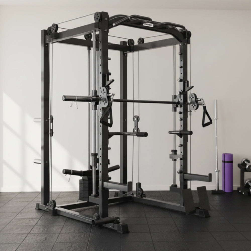 CORTEX SM-20 6-in-1 Power Rack with Smith & Cable Machine