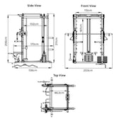 CORTEX SM-20 6-in-1 Power Rack with Smith & Cable Machine