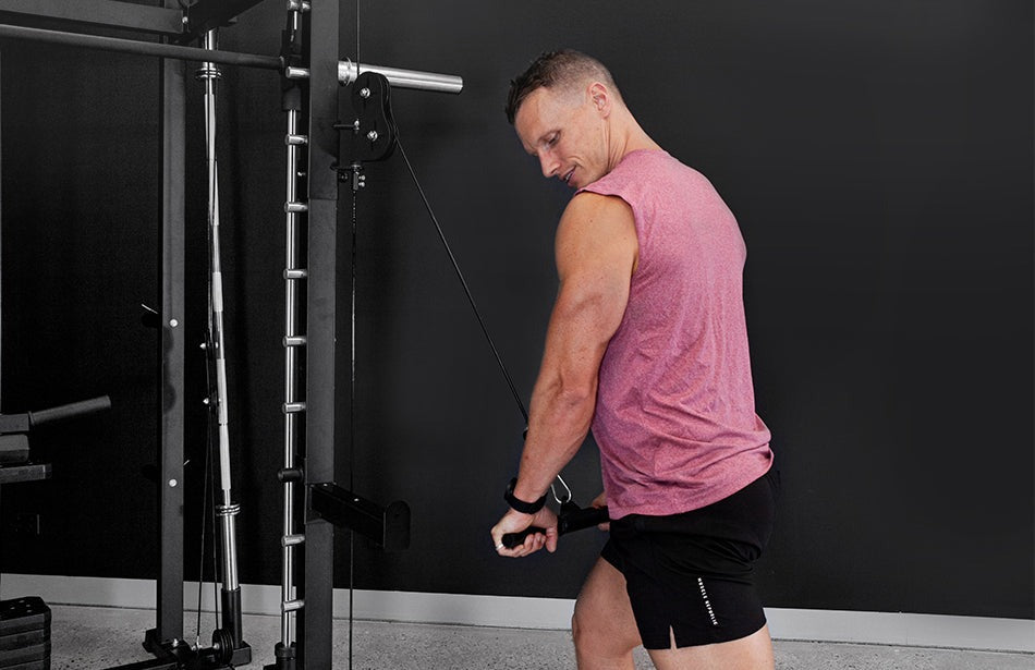 horizontally pivoting pulleys