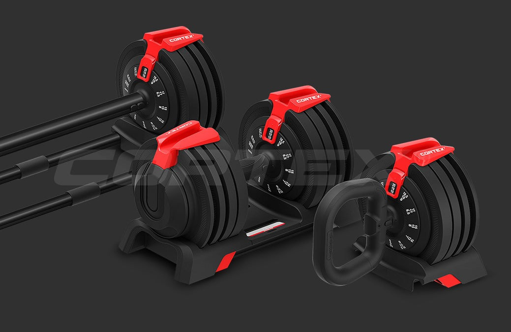 CORTEX SM-25 6-In-1 Power Rack with Smith & Cable Machine Package (Set H) with 48kg Revolock V2 Adjustable Dumbbells + 100kg Tri-Grip V2 Weight Plate & Barbell Package
