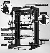 CORTEX SM-26 6-In-1 Power Rack with Dual Stack Smith & Cable Machine Package (Set D) + 48kg Revolock V2 Adjustable Dumbbells + 100kg Tri-Grip V2 Plate & Barbell Package