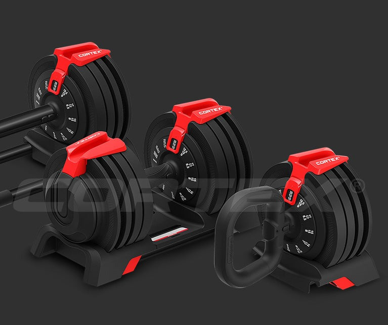 CORTEX SM-26 6-In-1 Power Rack with Dual Stack Smith & Cable Machine Package (Set D) + 48kg Revolock V2 Adjustable Dumbbells + 100kg Tri-Grip V2 Plate & Barbell Package