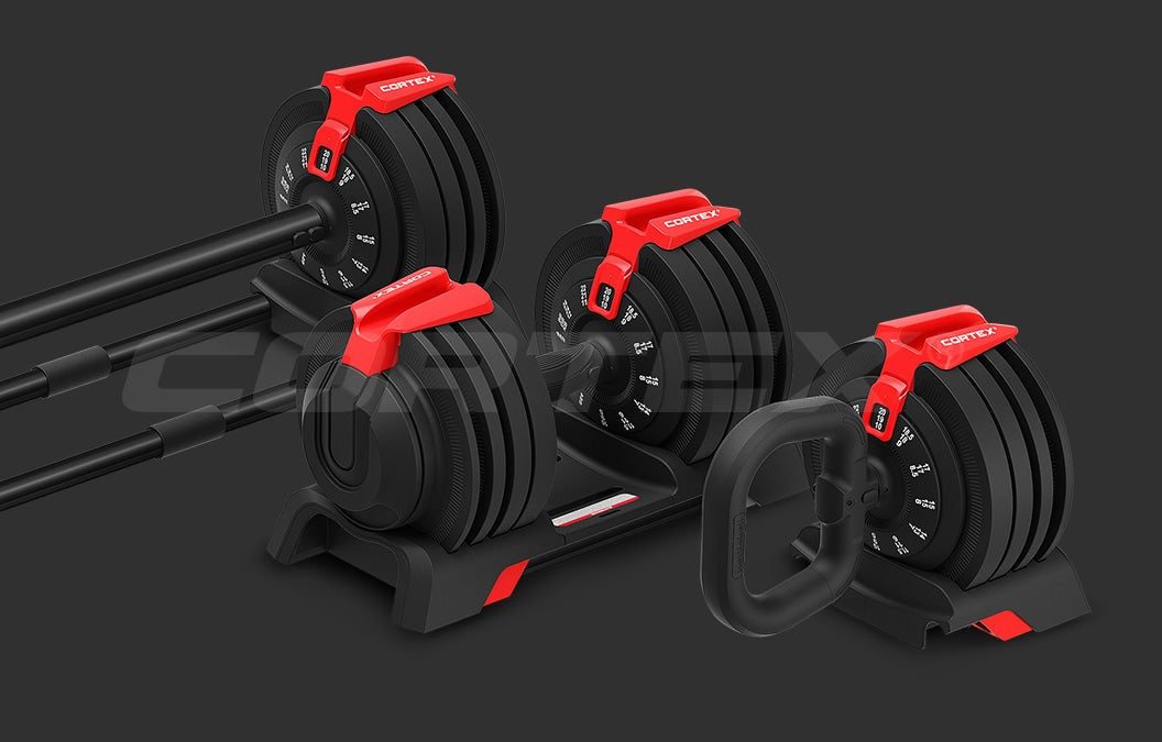 CORTEX SM-26 6-In-1 Power Rack with Dual Stack Smith & Cable Machine Package (Set D) + 48kg Revolock V2 Adjustable Dumbbells + 100kg Tri-Grip V2 Plate & Barbell Package