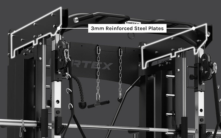 CORTEX SM-26 6-In-1 Power Rack with Dual Stack Smith & Cable Machine Ultimate Package (Set F) + 48kg Revolock V2 Adjustable Dumbbells + 130kg Pro Bumper Plate & Barbell Package
