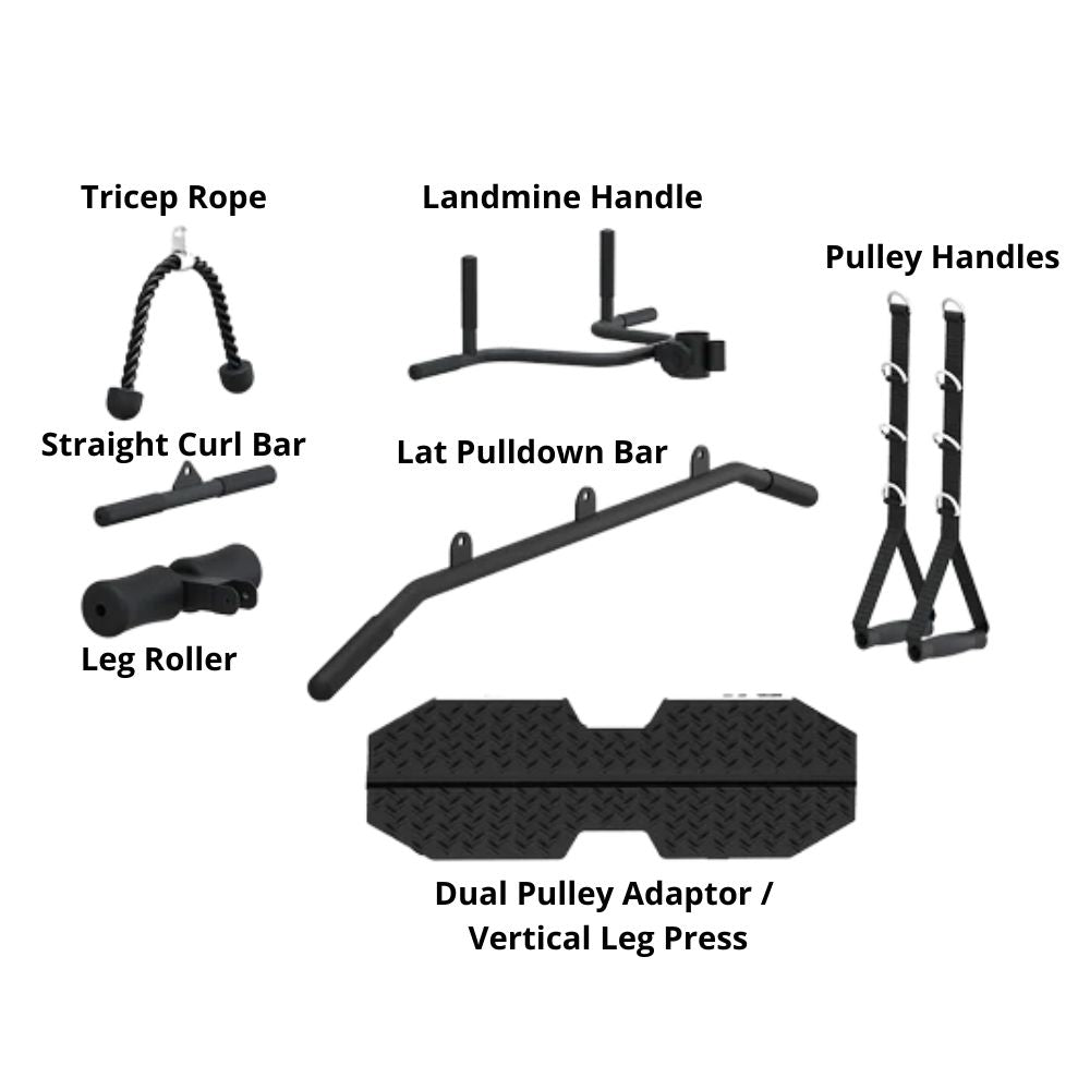 CORTEX SM-25 6-In-1 Power Rack With Smith & Cable Machine Package (Set C) with BN9 Bench + 100kg Olympic Weight Plate & Barbell Package