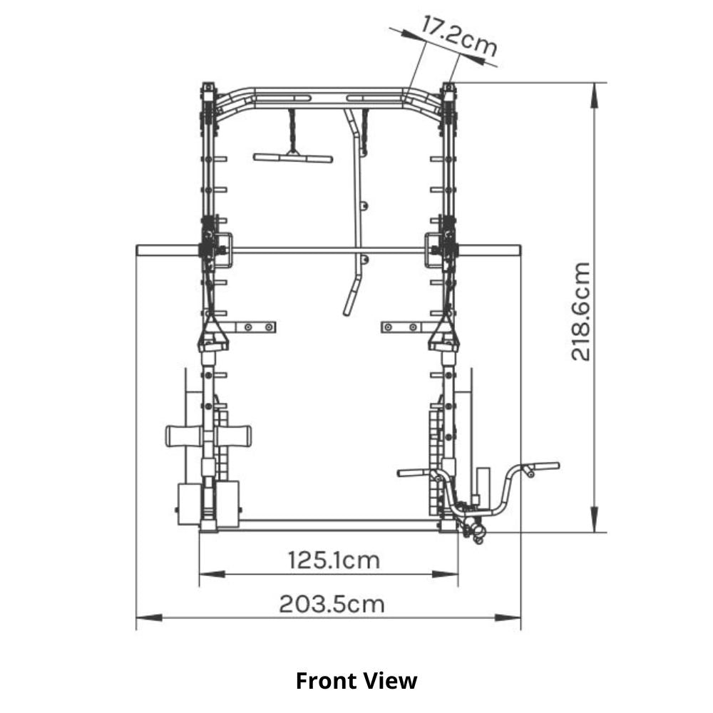 CORTEX SM-25 6-In-1 Power Rack With Smith & Cable Machine Package (Set C) with BN9 Bench + 100kg Olympic Weight Plate & Barbell Package