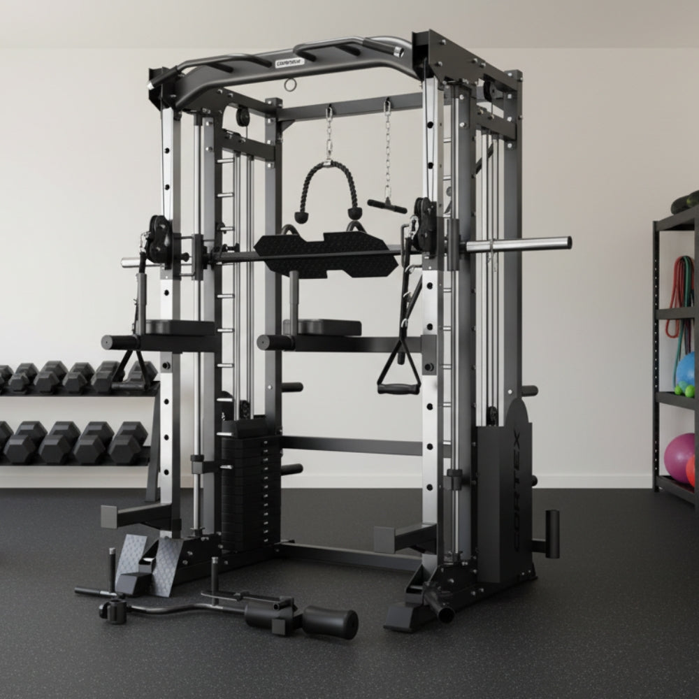 CORTEX SM-25 6-In-1 Power Rack With Smith & Cable Machine