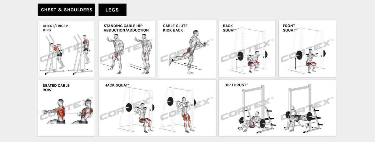 CORTEX SM-25 6-In-1 Power Rack With Smith & Cable Machine