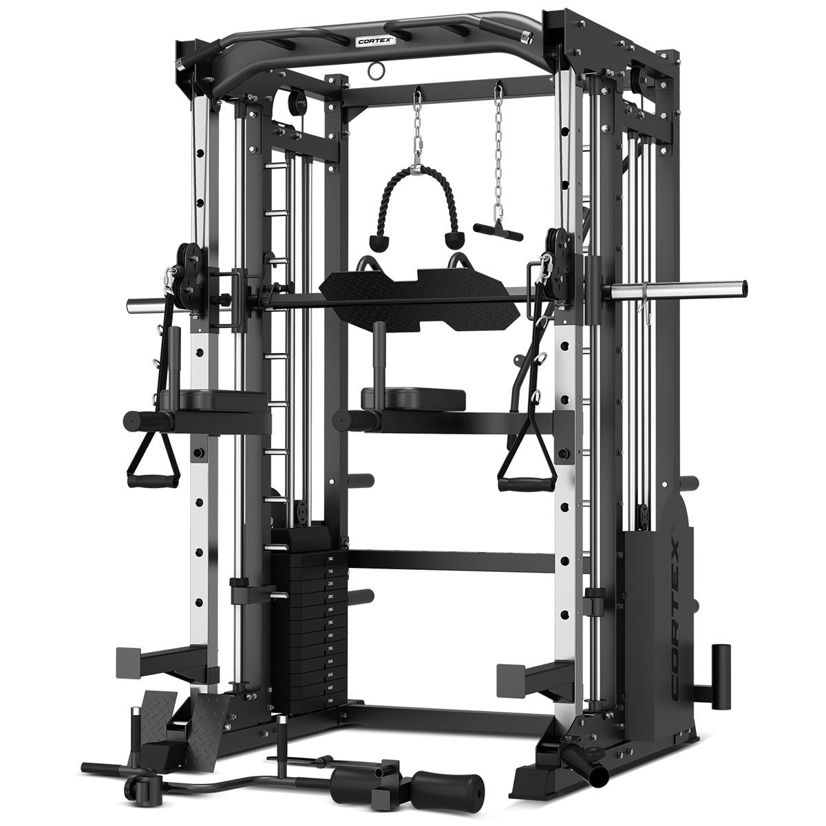 CORTEX SM-25 6-In-1 Power Rack With Smith & Cable Machine