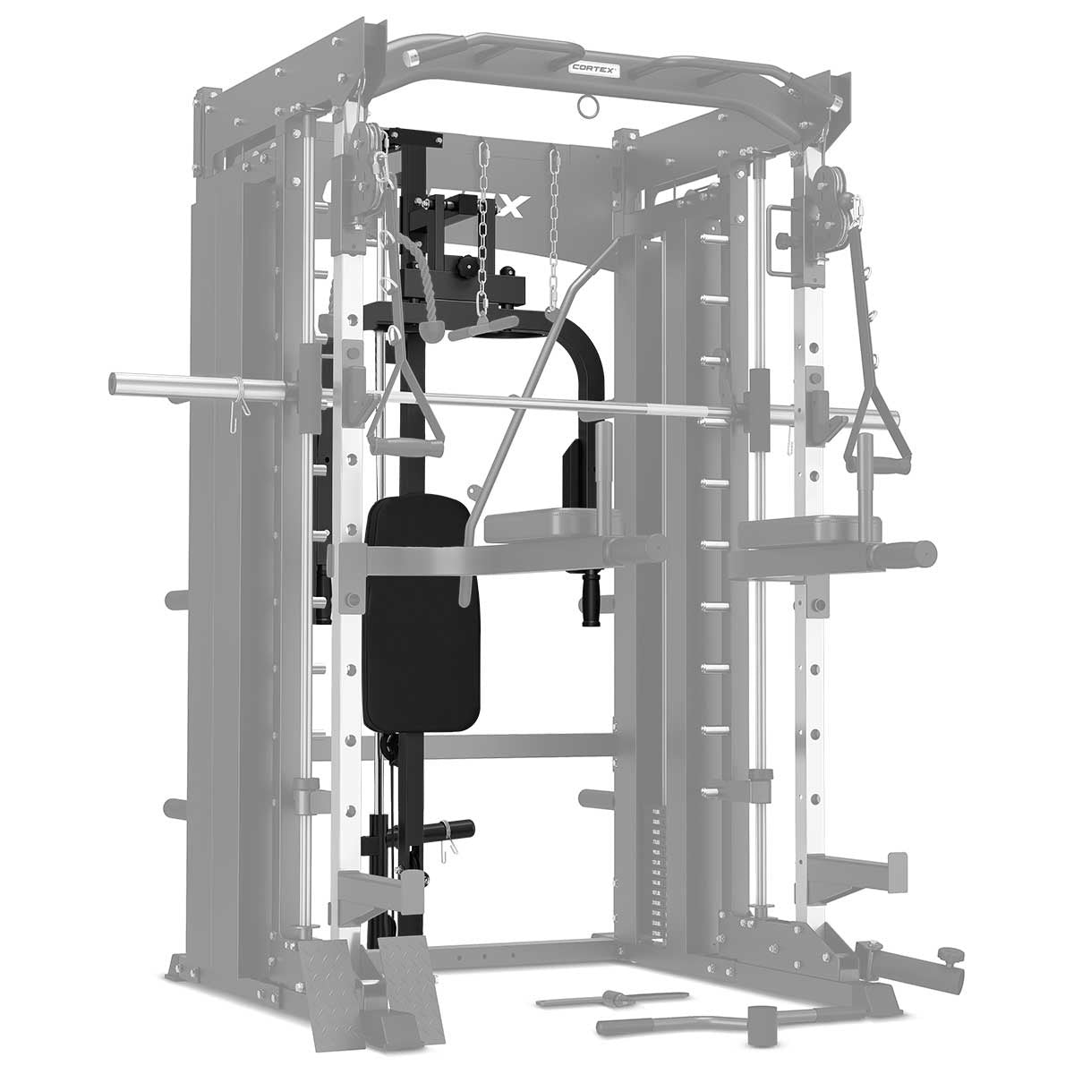 CORTEX SM-26 6-In-1 Power Rack with Dual Stack Smith & Cable Machine ...