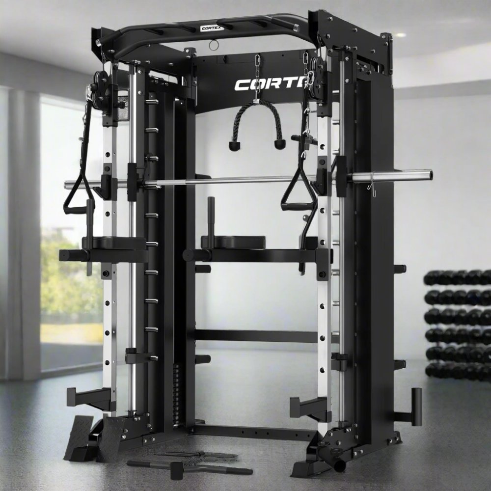 CORTEX SM-26 6-In-1 Power Rack with Dual Stack Smith & Cable Machine