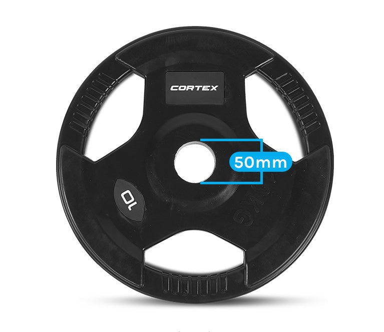 CORTEX SR-10 Portable Squat Rack Package (Set C) with 100kg Olympic Tri-Grip V2 Weight Plates & Barbell Set