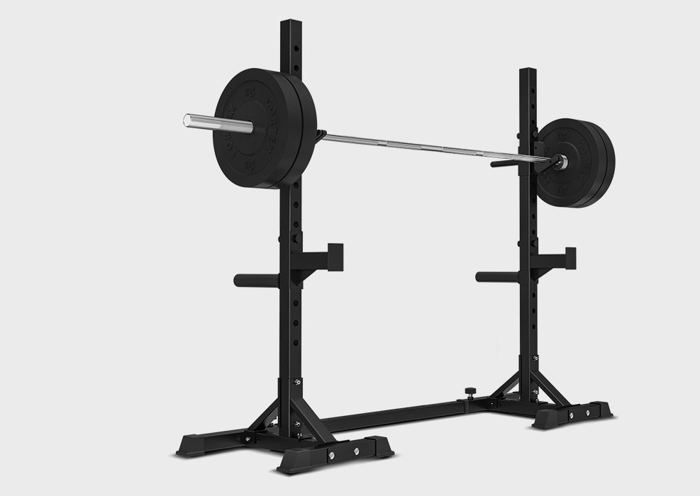 CORTEX SR-10 Portable Squat Rack Package (Set C) with 100kg Olympic Tri-Grip V2 Weight Plates & Barbell Set