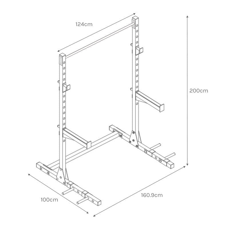 CORTEX SR3 Squat Rack Package (Set G) with 90kg Standard Tri-Grip Weight Plate & Barbells Set + BN-9 Adjustable FID Bench