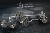 CORTEX SR3 Squat Rack Package (Set G) with 90kg Standard Tri-Grip Weight Plate & Barbells Set + BN-9 Adjustable FID Bench