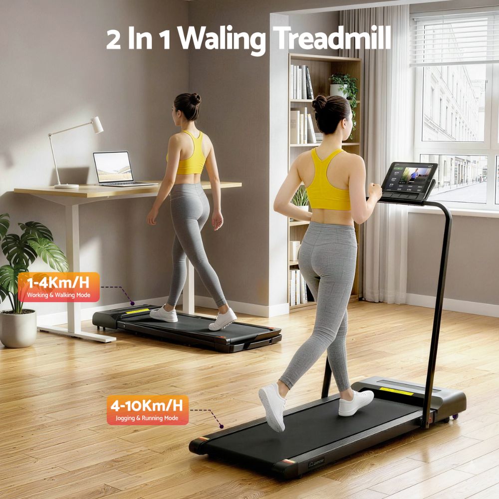 Everfit 380 WalkingPad Treadmill (Black)