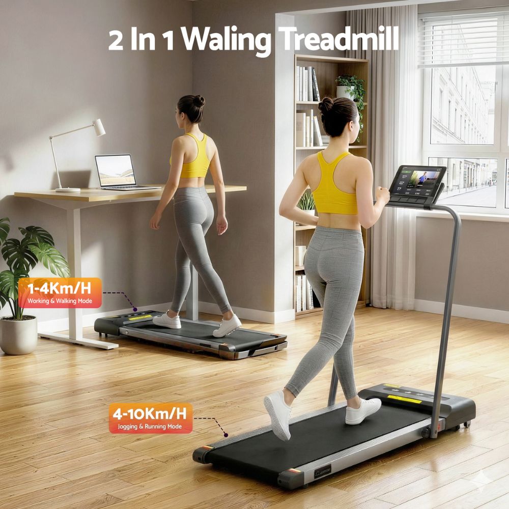 Everfit 380 WalkingPad Treadmill (Grey)