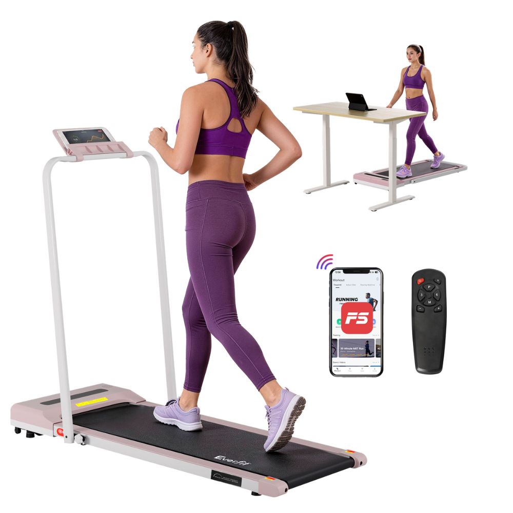 Everfit 380 WalkingPad Treadmill (Pink)