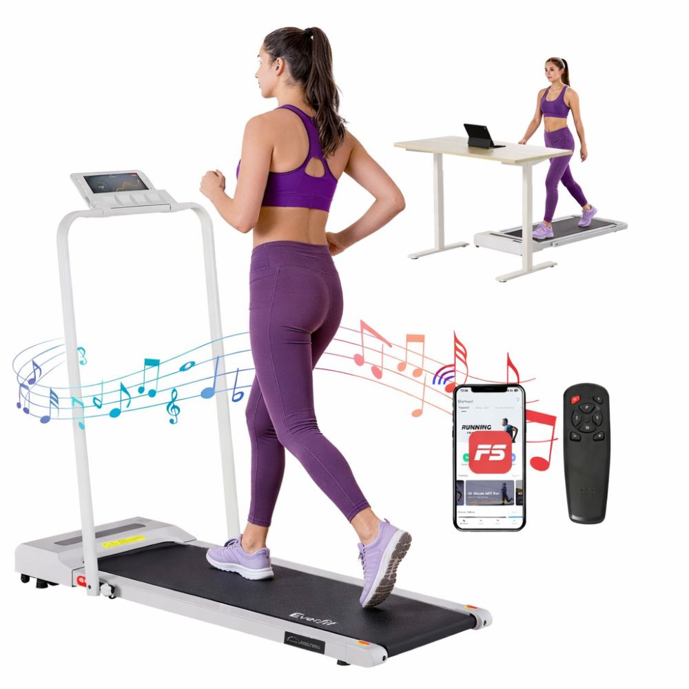 Everfit 380 WalkingPad Treadmill (White)