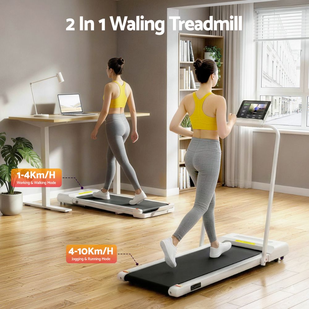 Everfit 380 WalkingPad Treadmill (White)