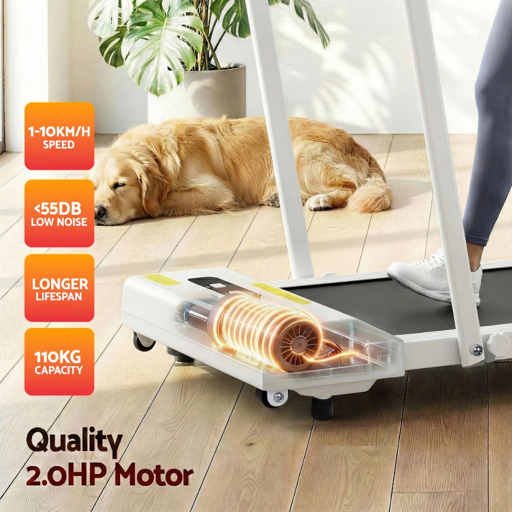 Everfit 380 WalkingPad Treadmill (White)