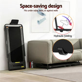 Everfit 400 Walking Pad with Tablet Holder Folded Storage Position
